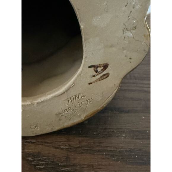 Chinese Shiwan Art Pottery Mudman Confucius with Walking Stick, 11.5” - Picture 8 of 8